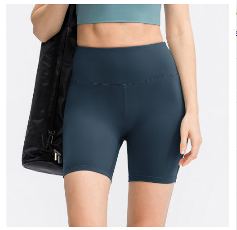 Womens Bare-Look Yoga Double-Sided Brushed Sports Shorts