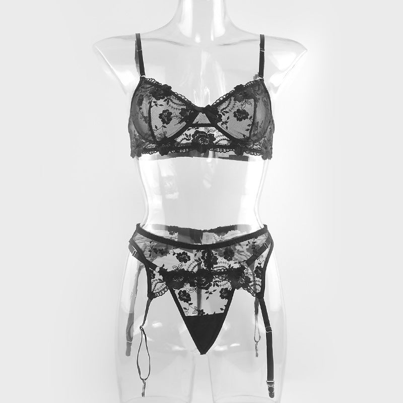 Fashion Flower Embroidery Lace High-end Underwear