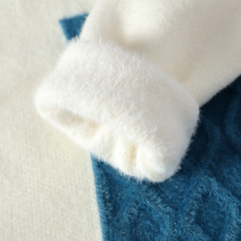 Mens Casual Heavyweight Crew-neck Base Sweater