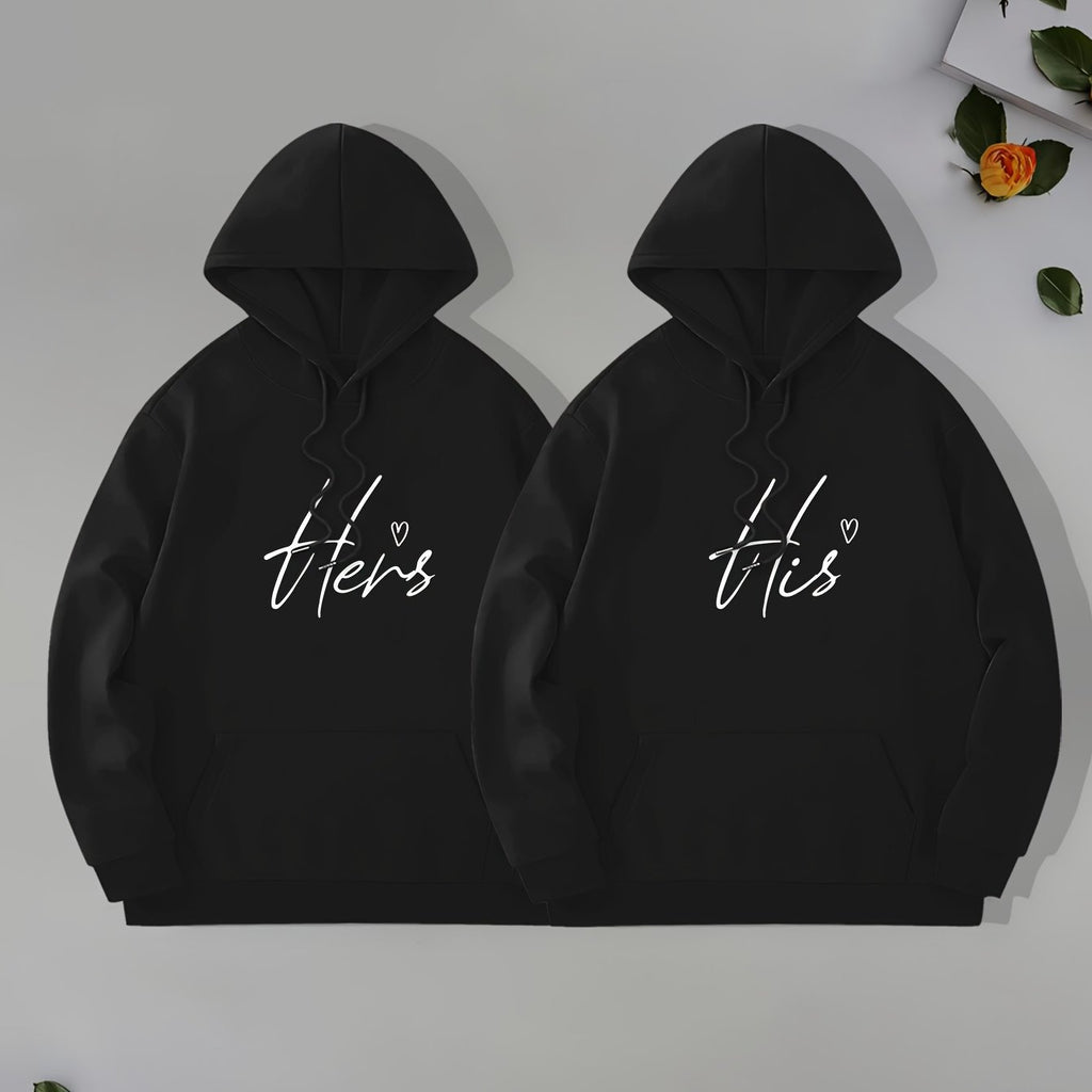 Stylish Casual Loose-fitting Unisex Hoodie For Couples
