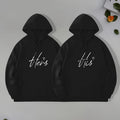 Stylish Casual Loose-fitting Unisex Hoodie For Couples