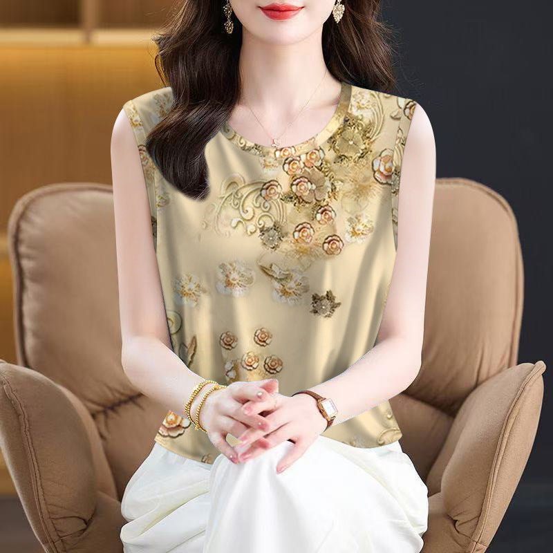 Ladies' High-end Base Sleeveless Slim Fit Versatile Camisole Vest