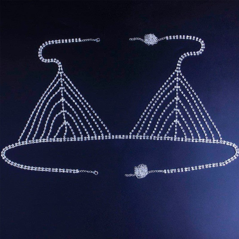 Female Nightclub Hottie Bikini Full Diamond Body Chain Set