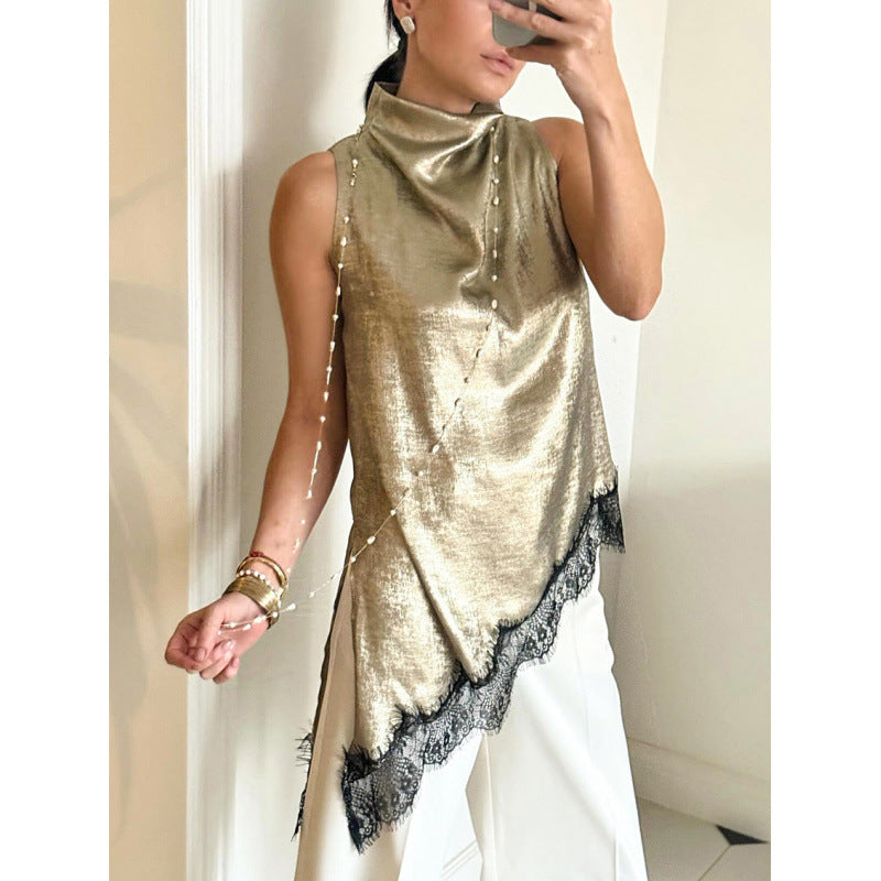 Stylish And Minimalist Sleeveless Womens Top