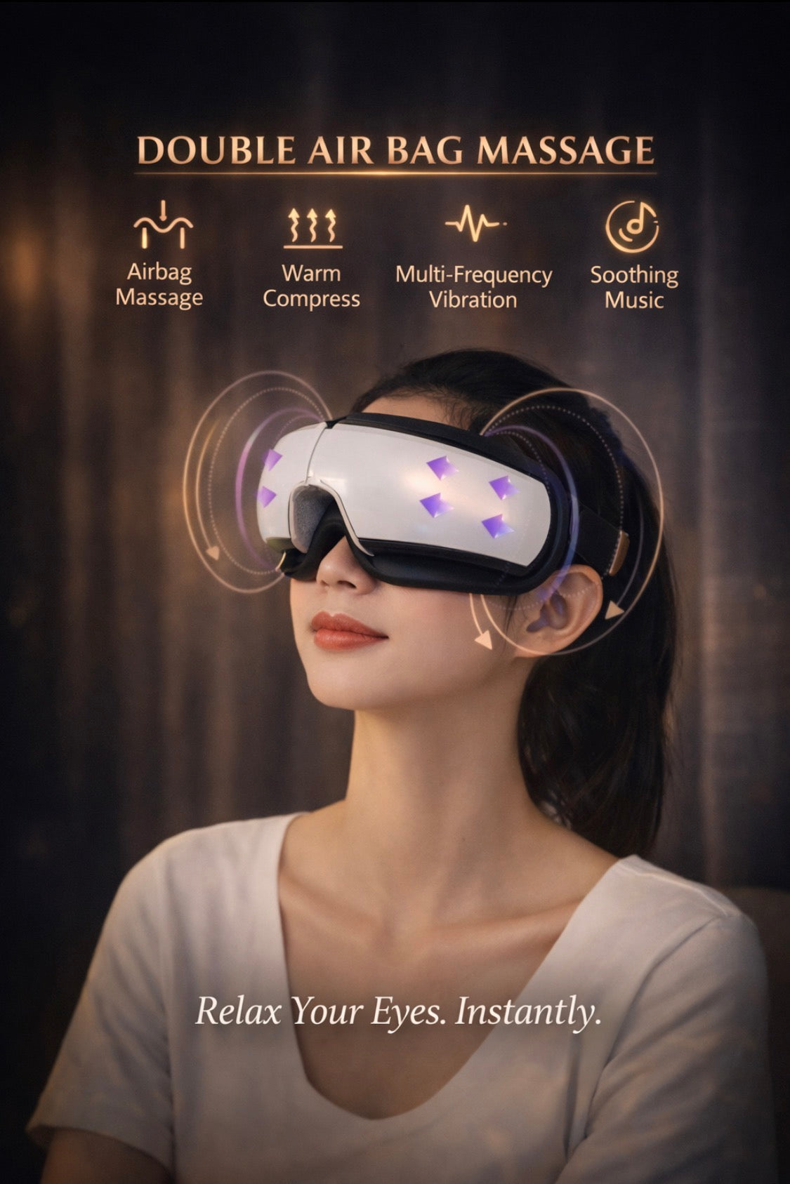 Eye Massager Air Pressure Eye Massager Hot Compress Massage Eye Mask