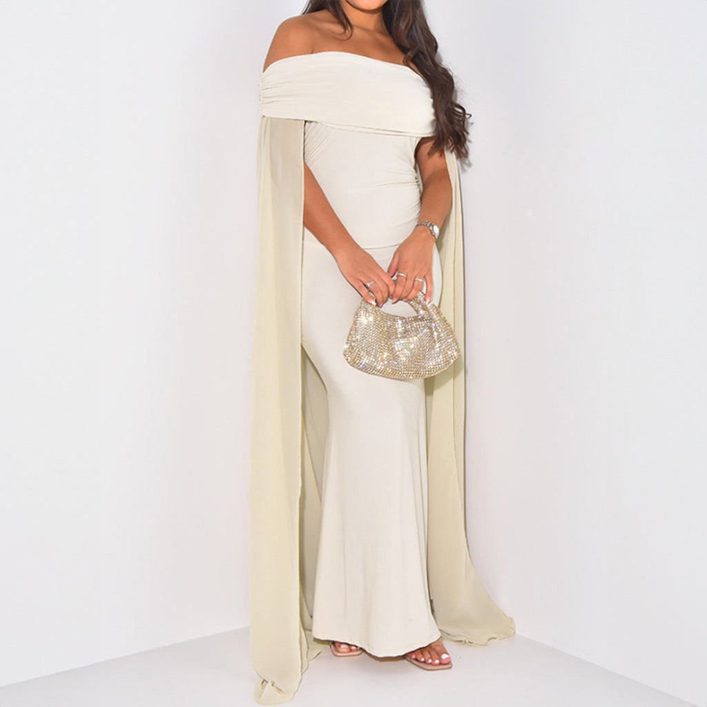 Womens Solid-Color Casual Bodycon Maxi Dress