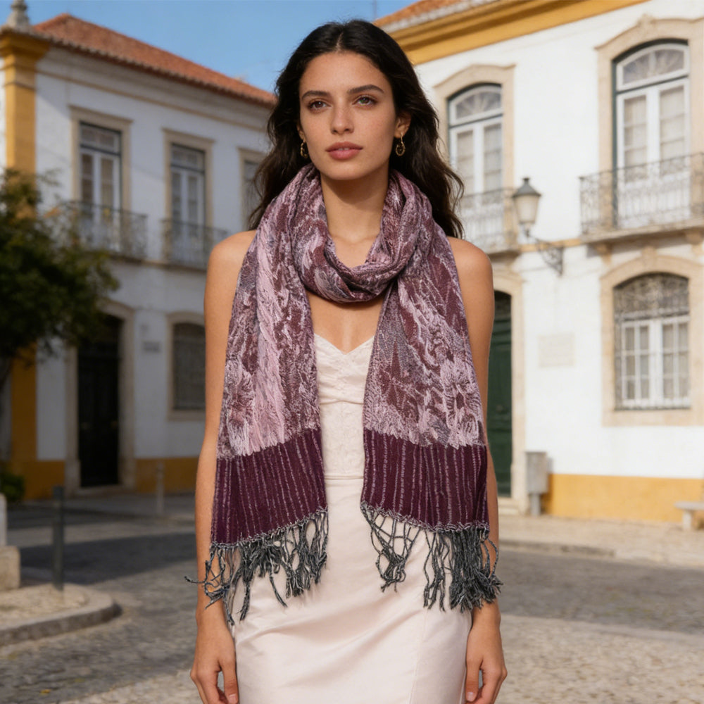 2pcs Glamorous Dinner Accessory Rich Jacquard Texture Catches Light Evening Jacquard Scarf,Luxe Look For Evening Wear,Scarf,vacation,daily Life,evening Party,Office Appropriate Subtlety For Women Men