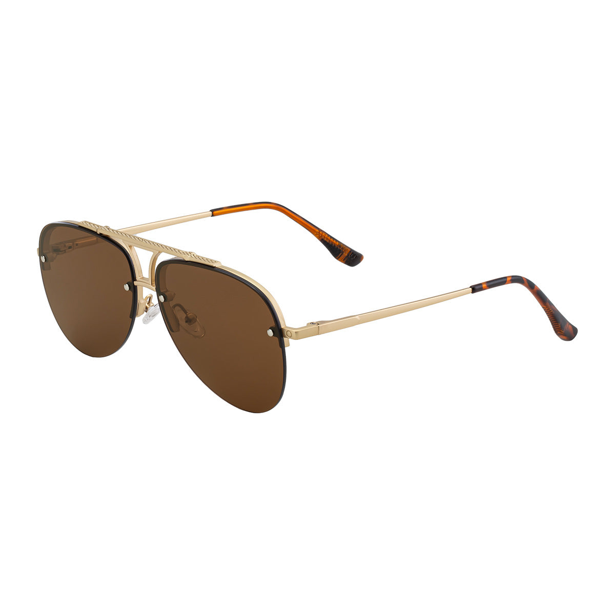 Mens Fashion Metal Half-Frame Sunglasses