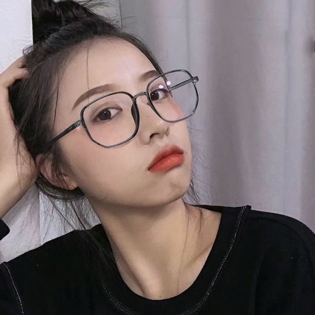 Lijia Korean Version Large Frame Anti Blue Light Goggles, Internet Famous, Same Style Glasses 1535