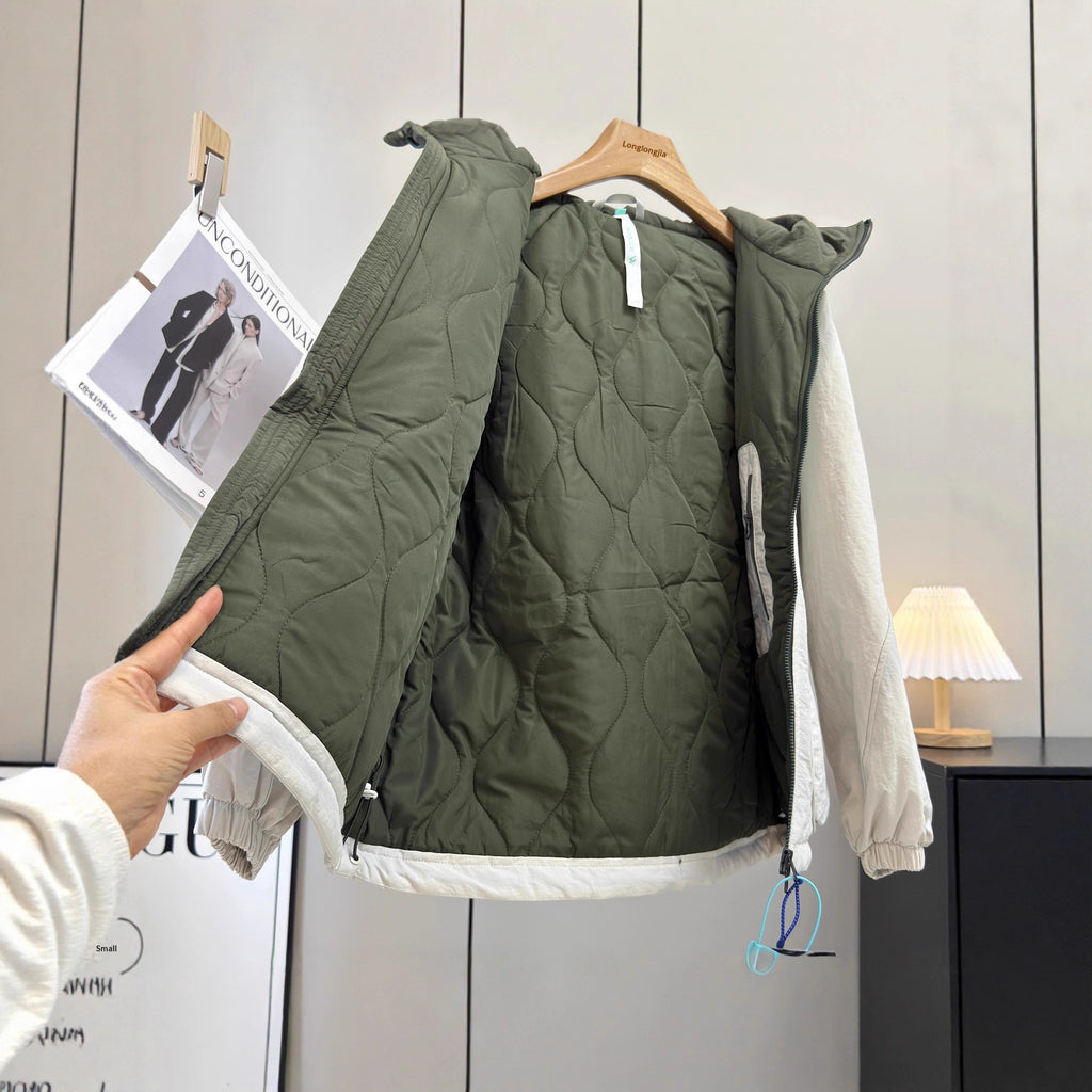 Lightweight Warm And Waterproof Outdoor Mountain-style Quilted Hooded Jacket