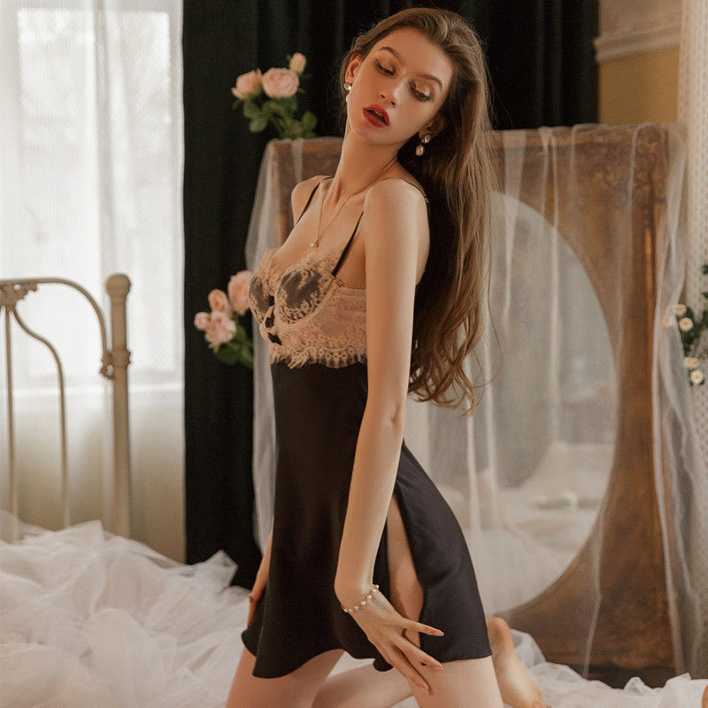 Affordable Luxury Ice-silk Slip Dress Nightgown