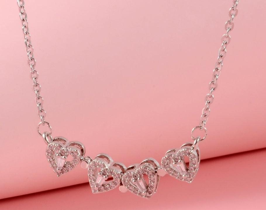 Do DaiKorean Version Full Diamond Small Love Magnet Necklace Female