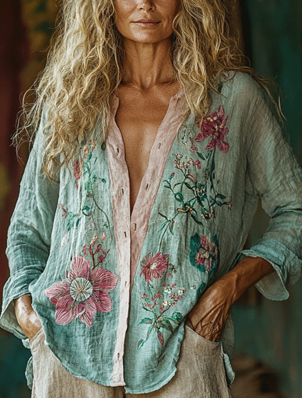 Women's Casual Floral Shirt