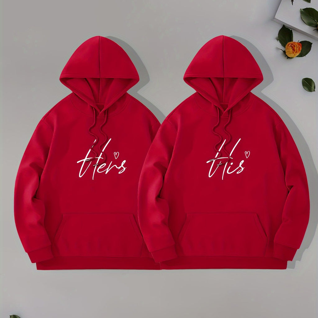 Stylish Casual Loose-fitting Unisex Hoodie For Couples