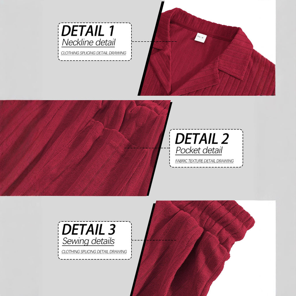 Casual Button-Down Shirt And Mens Shorts Set