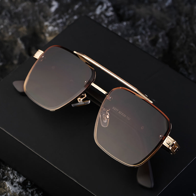 Mens Fashionable Square-frame Sunglasses