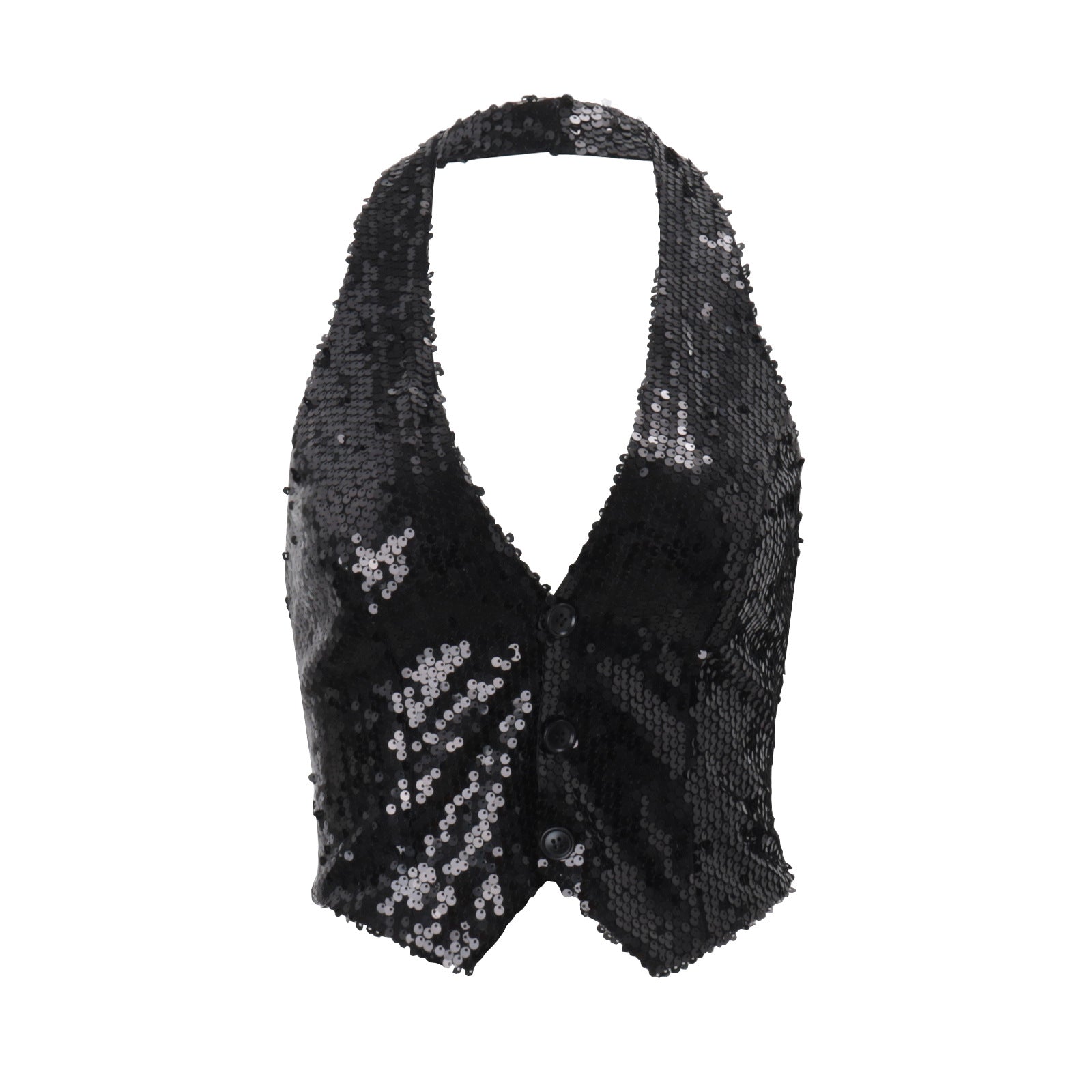 Womens Stylish Sexy Backless Button-up Top