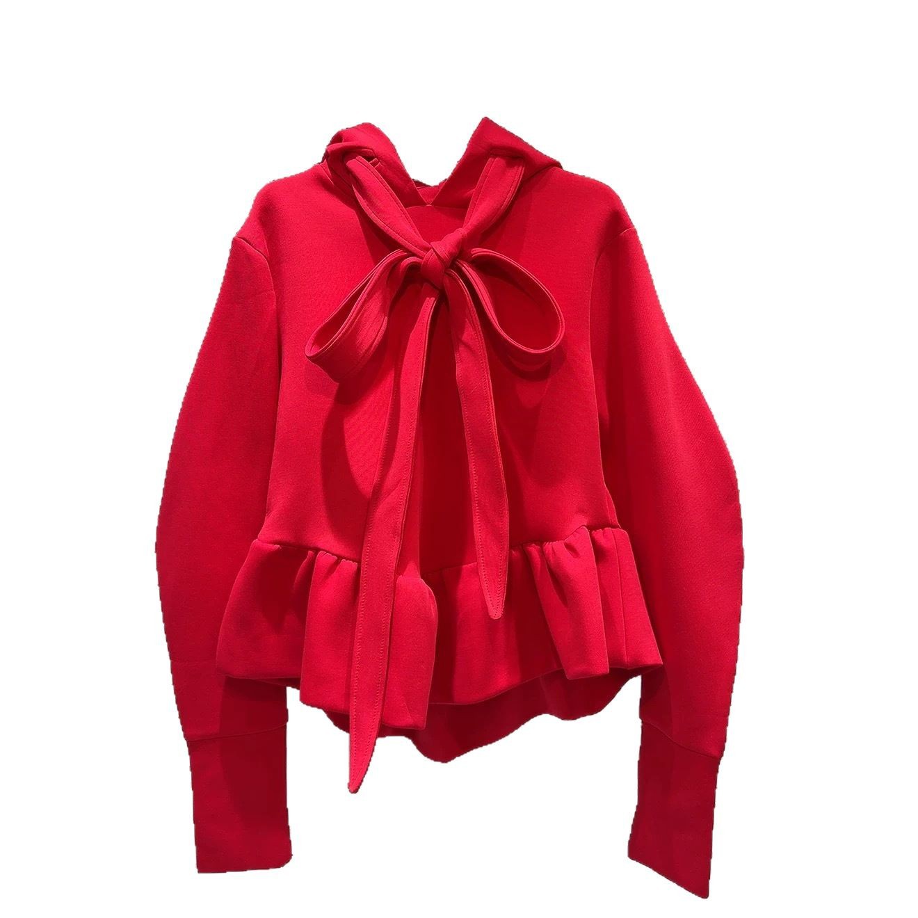 Girls Spring Autumn Bow-Knot Lace-Up Hoodie