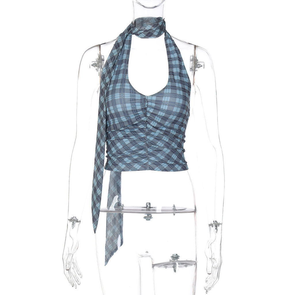 Women's French-style Vintage Halter-neck Camisole Top