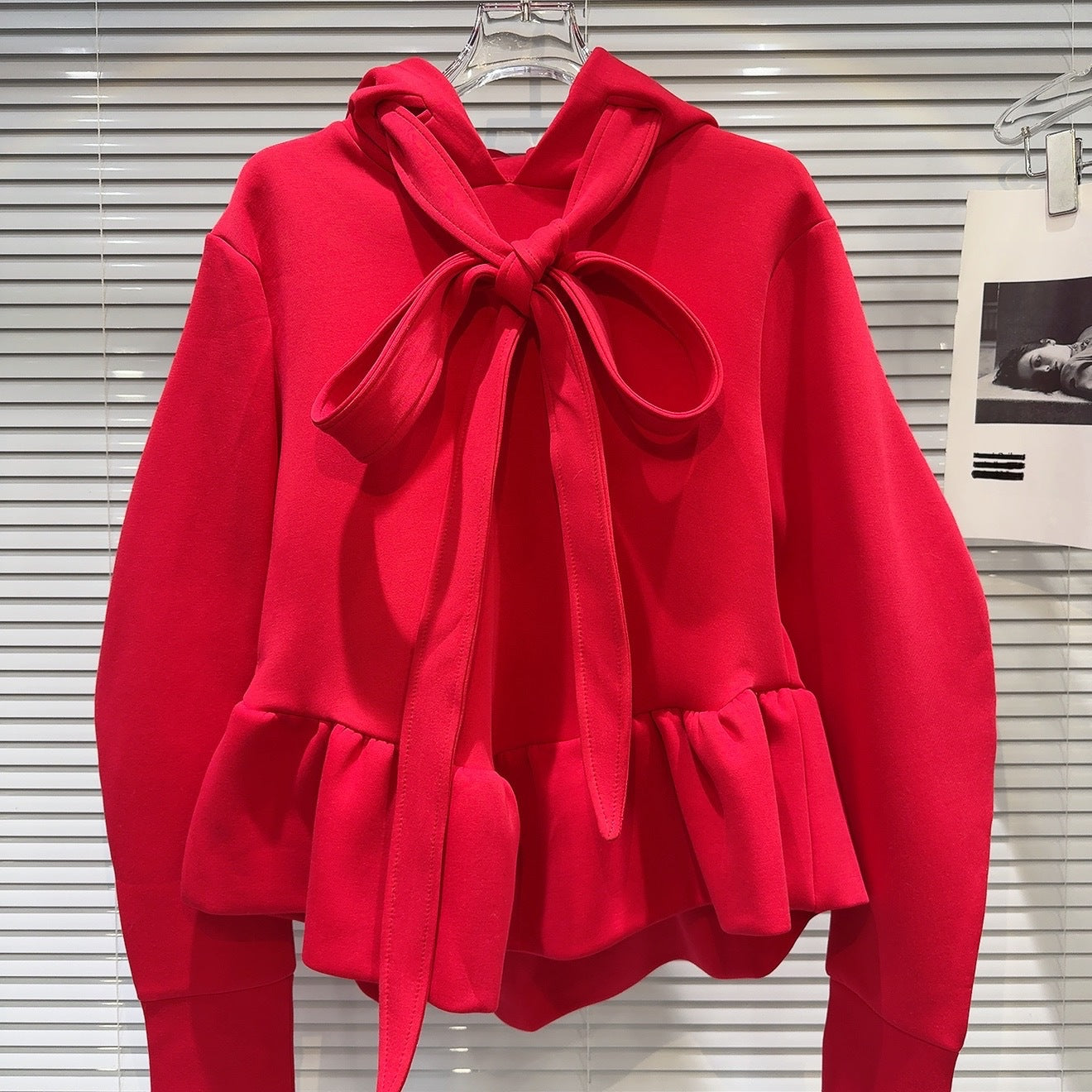 Girls Spring Autumn Bow-Knot Lace-Up Hoodie