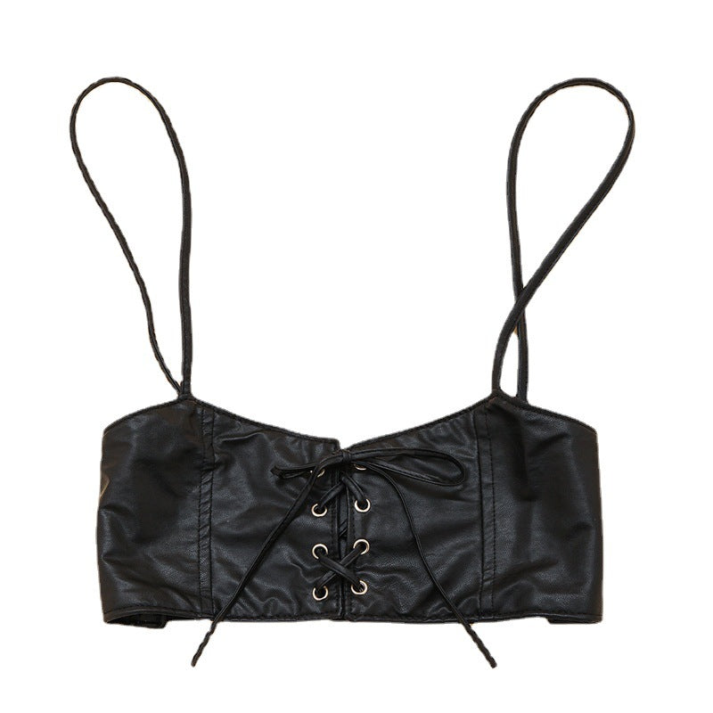 Fashionable Womens PU Leather Vest Belt With Elastic Stretchy Fit