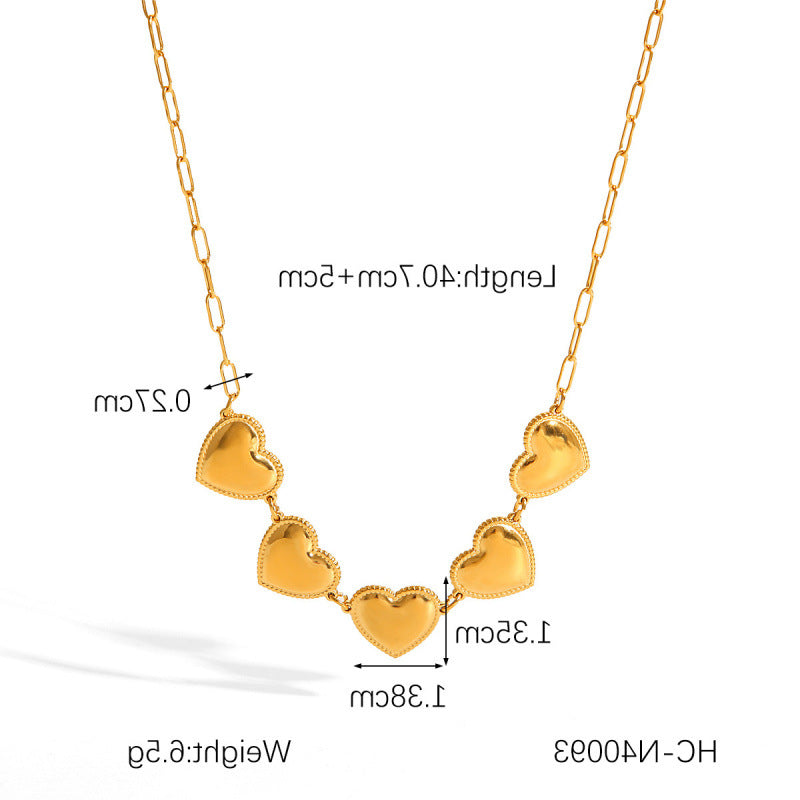 Personality Titanium Steel Heart Necklace