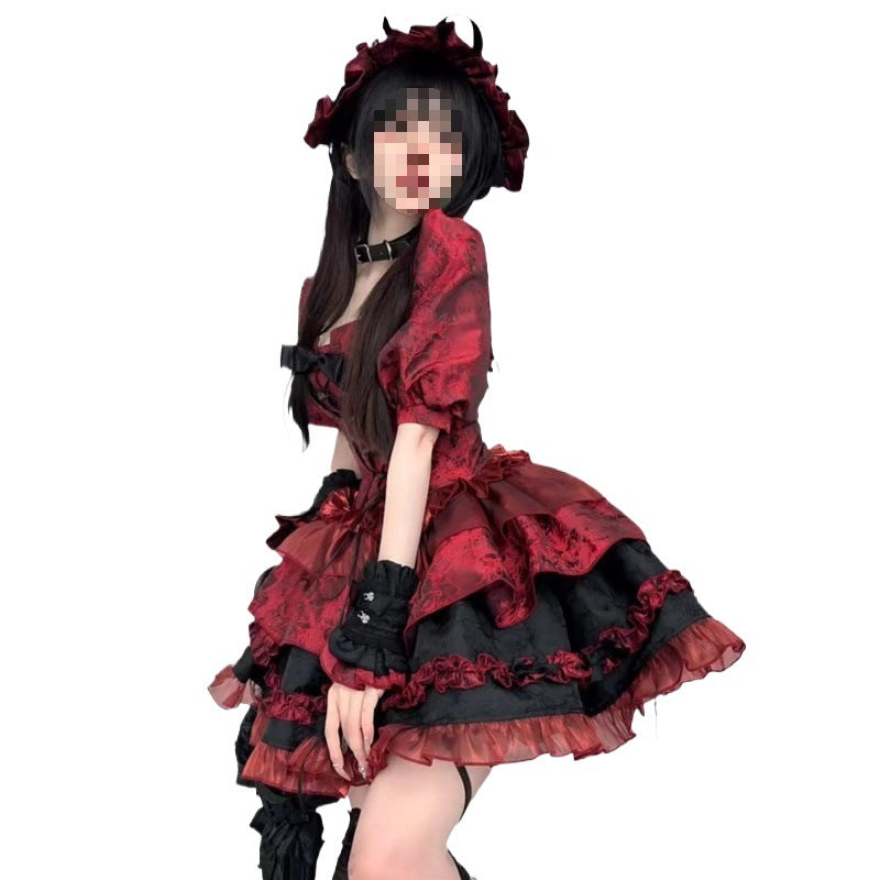 Elegant Designer-style Tube Top And Puff Skirt Three-piece Set