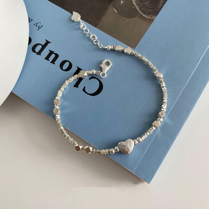 Women's S925 Sterling Silver Love Square Brand Bracelet