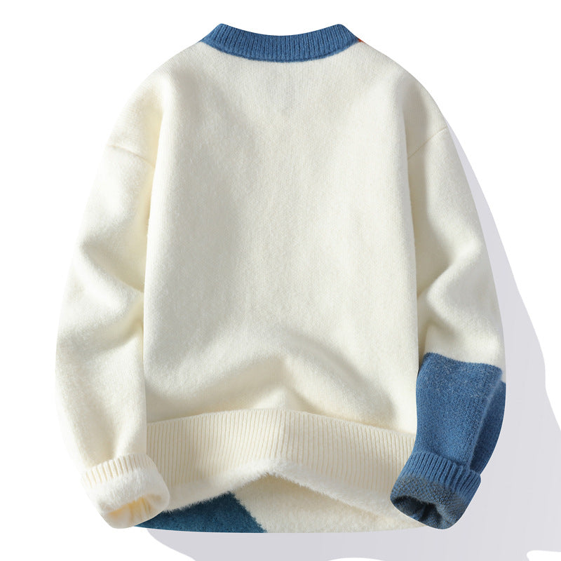 Mens Casual Heavyweight Crew-neck Base Sweater