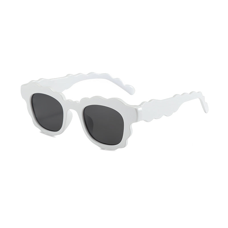 Fashionable Dopamine-style Wave-shaped Sunglasses