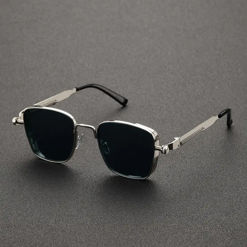 Vintage-style Square Metal Sunglasses With A Personalized Touch