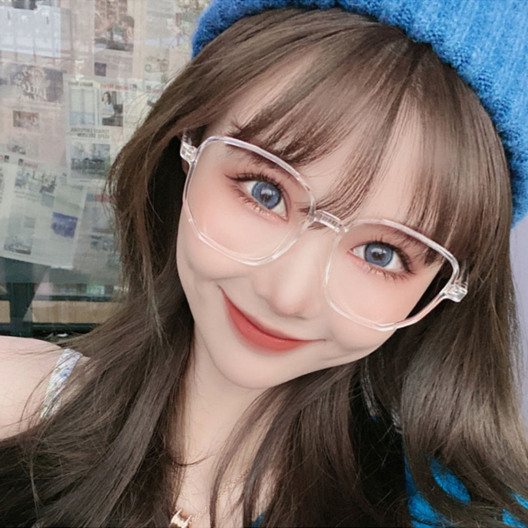 Lijia Korean Version Large Frame Anti Blue Light Goggles, Internet Famous, Same Style Glasses 1535
