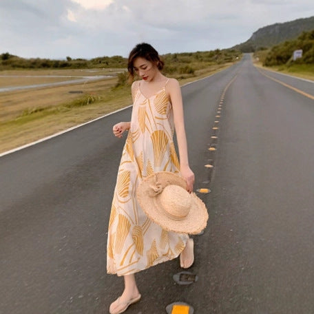 Lace-up Long-sleeved Waist-cinching Maxi Dress